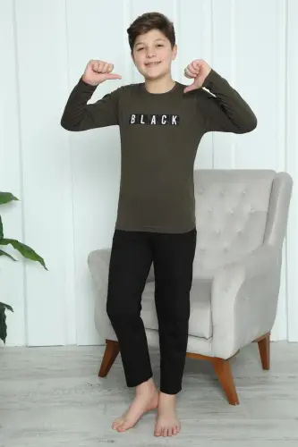 Akbeniz Erkak Bolalar Paxta Pijama To'plami 20419 - 5