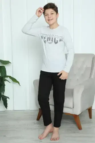 Akbeniz Erkak bolalar triko pijama to'plami 20417 - 5