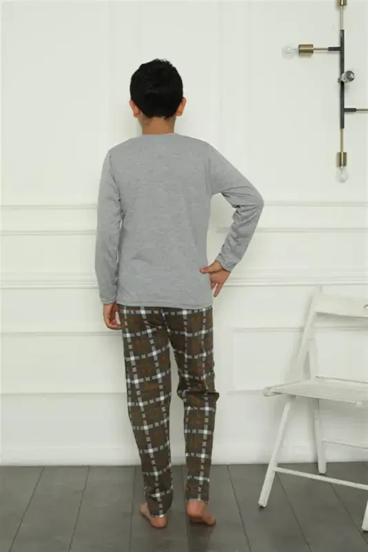 Akbeniz Erkak bolalar trikotaj pijama to'plami 20387 - 4