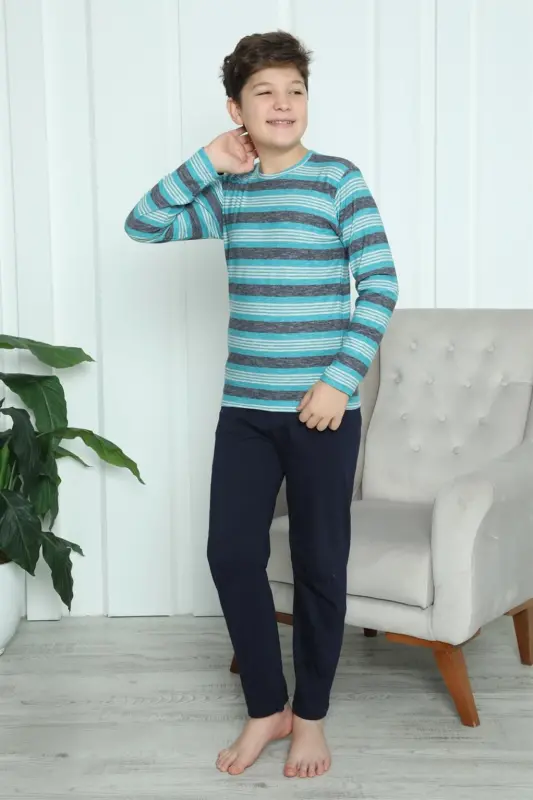 Akbeniz Erkak bolalar trikotaj pijama to'plami 20413 - 7