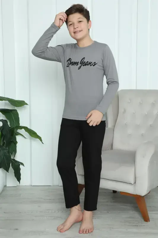 Akbeniz Erkak bolalar trikotaj pijama to'plami 20416 - 1