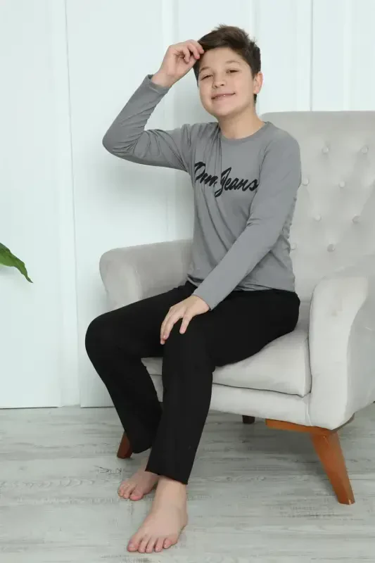 Akbeniz Erkak bolalar trikotaj pijama to'plami 20416 - 10