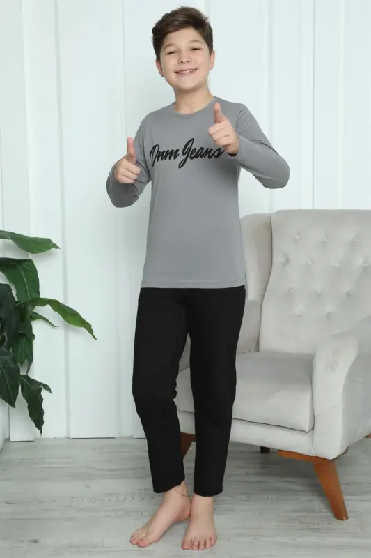 Akbeniz Erkak bolalar trikotaj pijama to'plami 20416 - 5