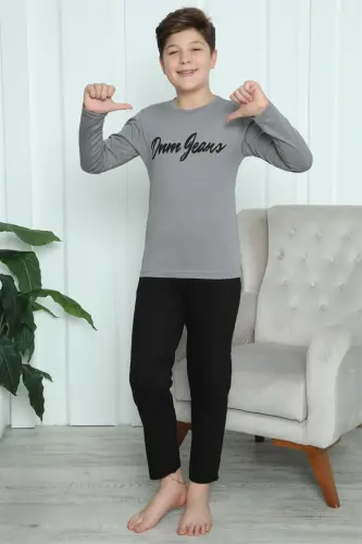 Akbeniz Erkak bolalar trikotaj pijama to'plami 20416 - 8