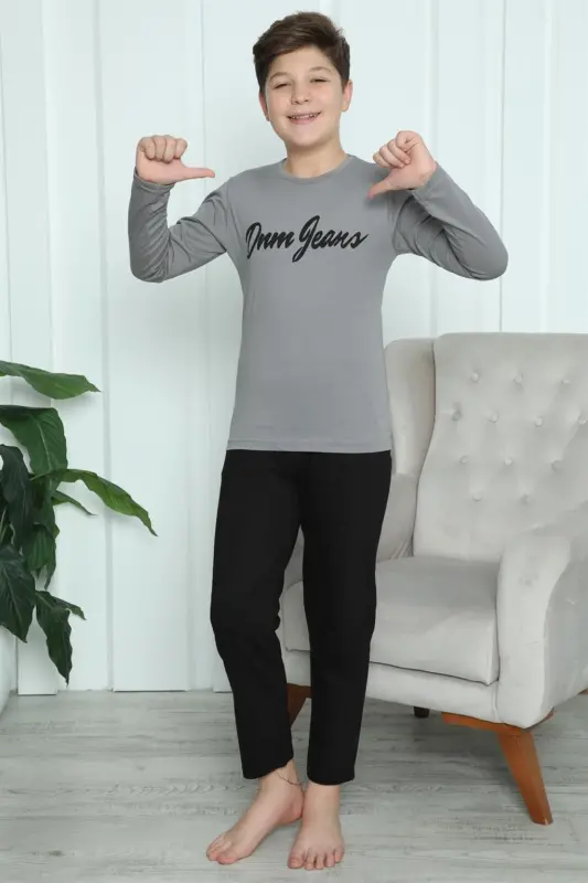Akbeniz Erkak bolalar trikotaj pijama to'plami 20416 - 8
