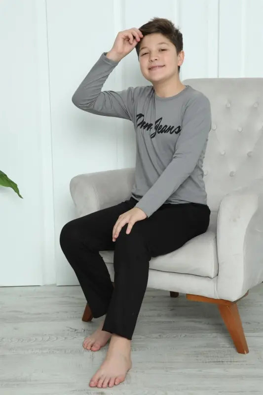 Akbeniz Erkak bolalar trikotaj pijama to'plami 20416 - 10