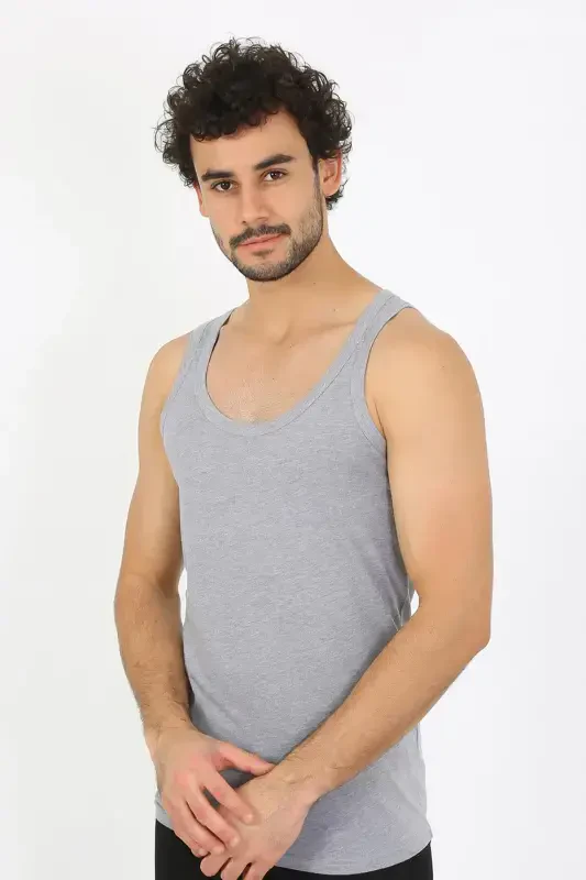 Akbeniz Erkak Kulrang Ribana Mayka 6502 - 3