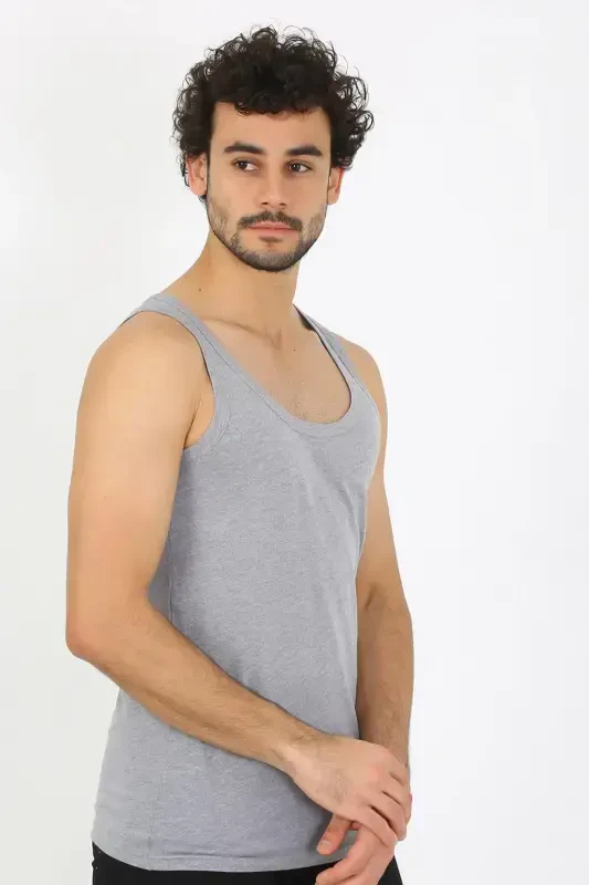 Akbeniz Erkak Kulrang Ribana Mayka 6502 - 6