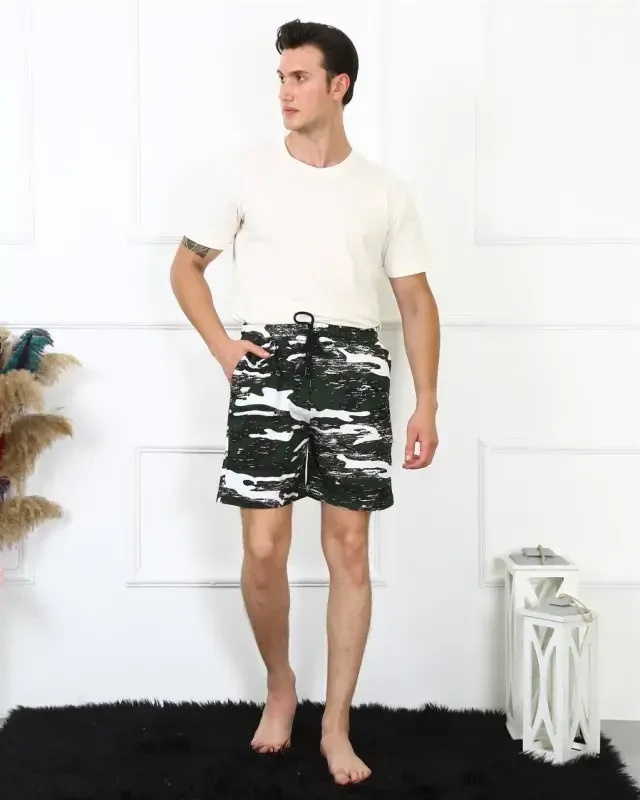 Akbeniz Erkak Lakost Qora Short 27487 - 1