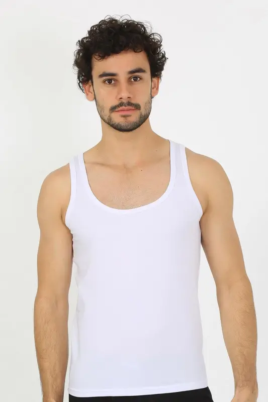 Akbeniz Erkak Mayka Oq Atlet 6566 - 3