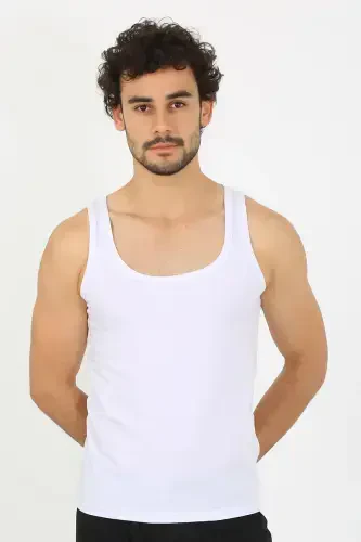 Akbeniz Erkak Mayka Oq Atlet 6566 