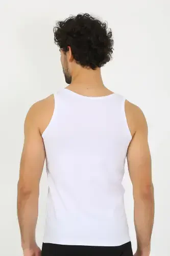 Akbeniz Erkak Mayka Oq Atlet 6566 - 2