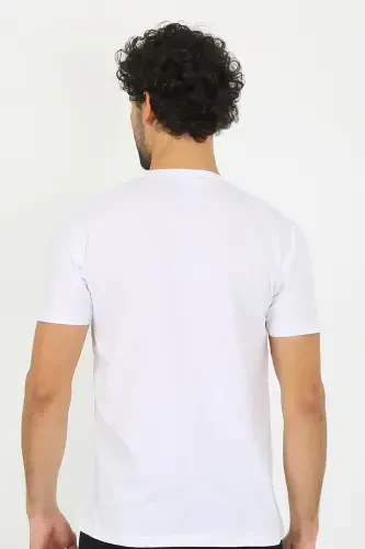 Akbeniz Erkak Nol Yoqa Oq Paxta Mayka 6567 - 2