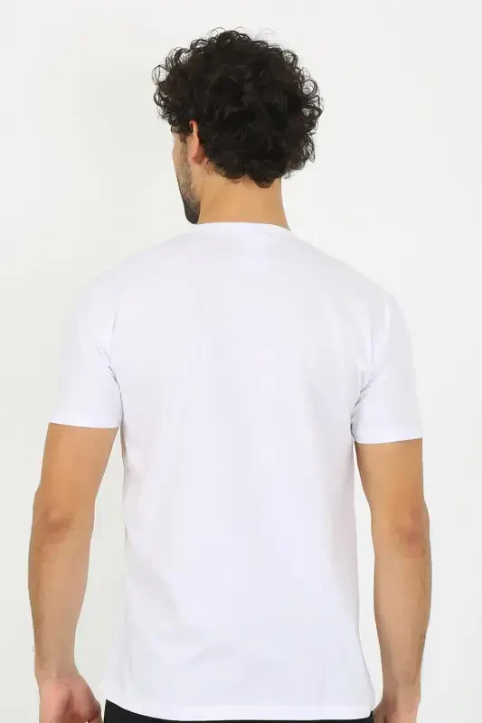 Akbeniz Erkak Nol Yoqa Oq Paxta Mayka 6567 - 2