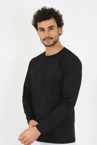 Akbeniz Erkak Nol Yoqa Uzun Qol Qora Fanila 6590 - 5