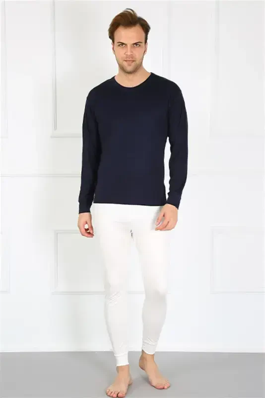 Акбениз Эркак Памук Беяз Тек Алт Ичлик 19102 - 2