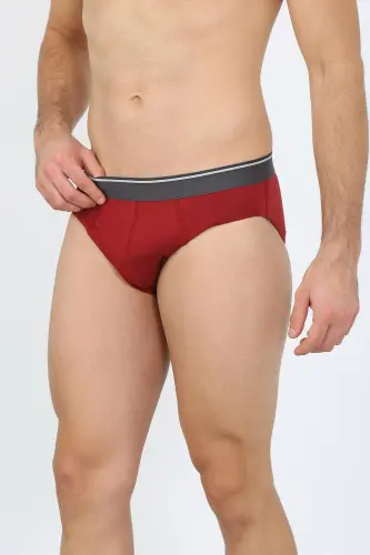 Akbeniz Erkak Paxta Likrali Slip Bordo 40132 - 1