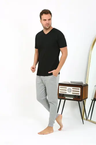 Akbeniz Erkak Paxta Yagona Pastki Pijama Kulrang 27551 - 1