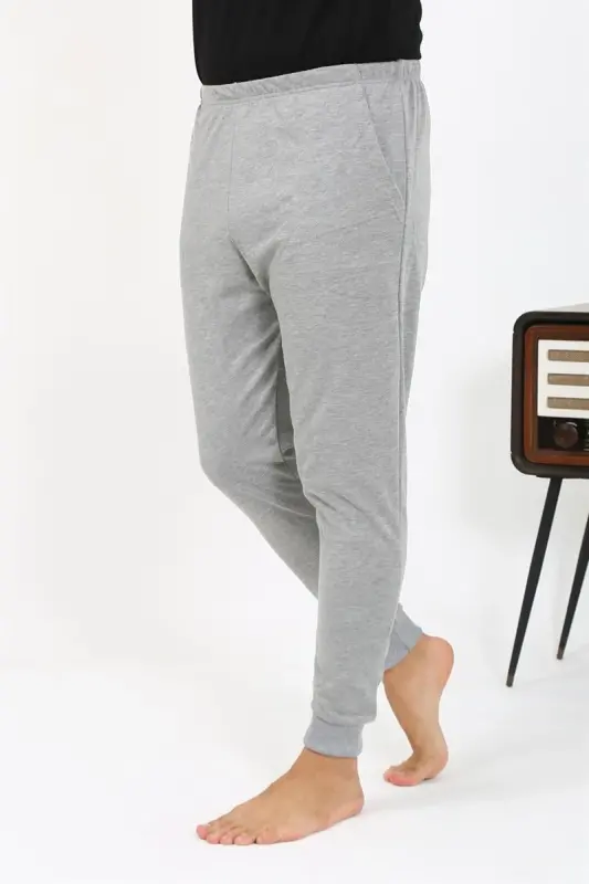 Akbeniz Erkak Paxta Yagona Pastki Pijama Kulrang 27551 - 2
