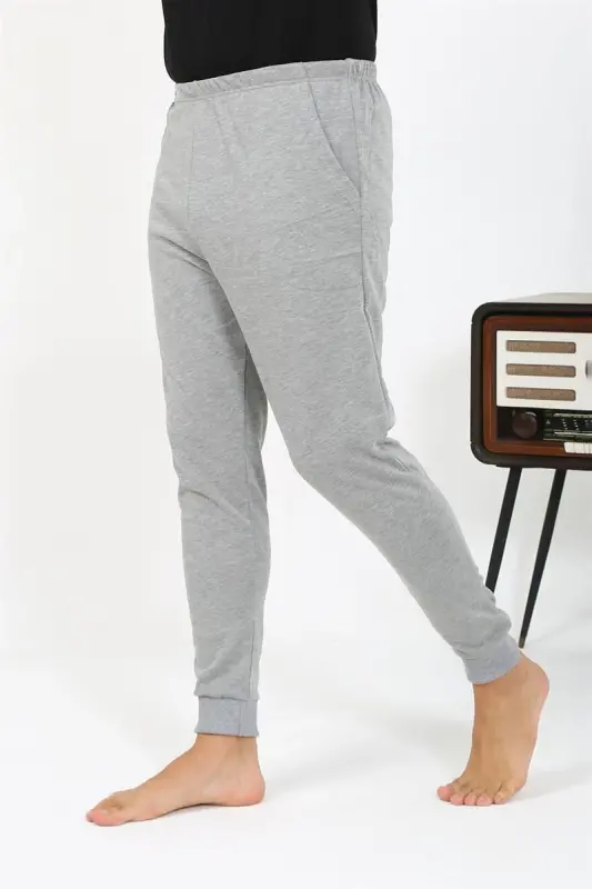 Akbeniz Erkak Paxta Yagona Pastki Pijama Kulrang 27551 - 5