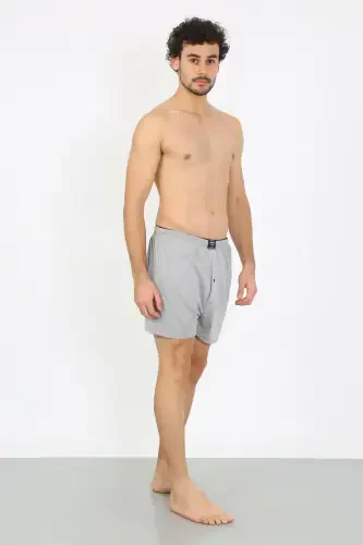 Akbeniz Erkak Penye Boxer Kulrang 40091 - 3