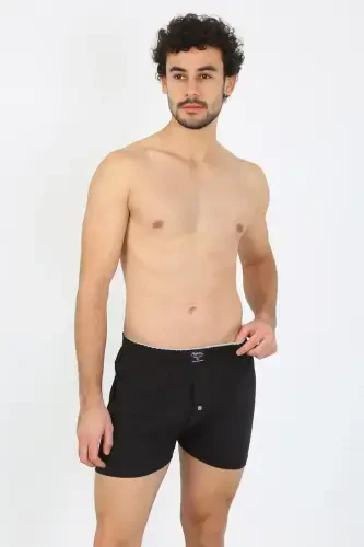 Akbeniz Erkak Penye Boxer Qora 40091 - 4