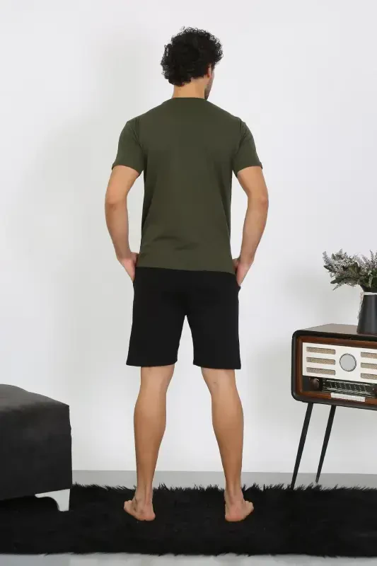 Akbeniz Erkak Penye Haki 3'li Pijama Takımı 6848 - 3