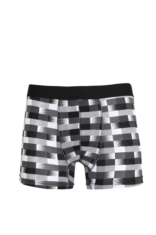 Akbeniz Erkak Penye Likrali Desenli Boxer 40120 - AKBENIZ