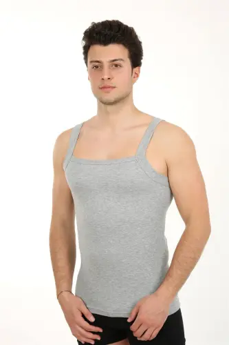 Akbeniz Erkak Qalin Askılı Likralı Atlet 21002 - 2