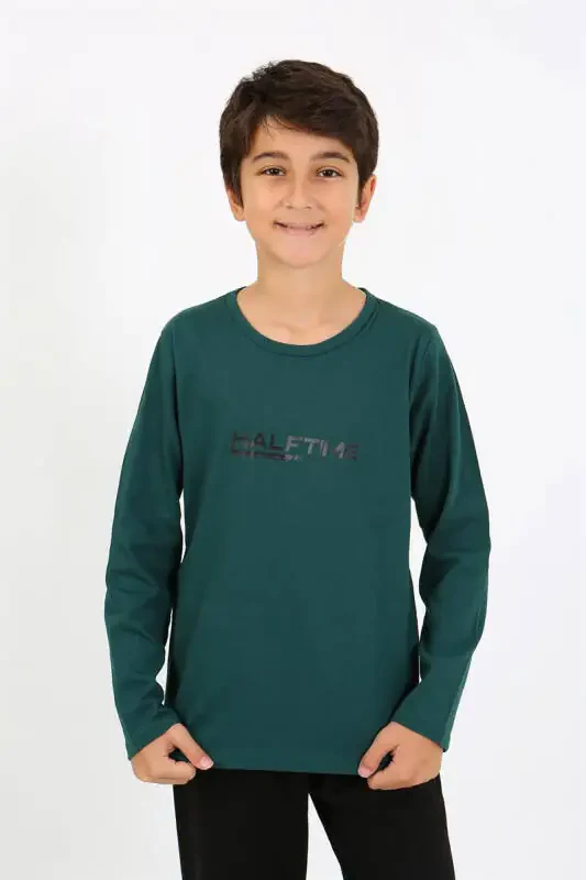 Akbeniz Erkaklar bolali pijama to‘plami 20437 zumrad yashil - 3