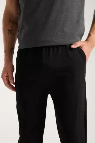 Akbeniz Erkek Antrasit Düğmeli Yaka Kısa Kol Pijama Takımı - 4