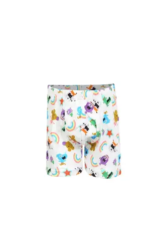 Akbeniz Erkek Çocuk 3'lü Beyaz Boxer - 2