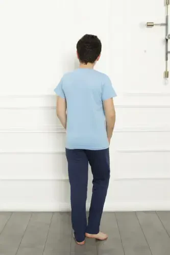 Akbeniz Erkek Çocuk Pamuk Kısa Kollu Pijama Takımı 20380 - 3