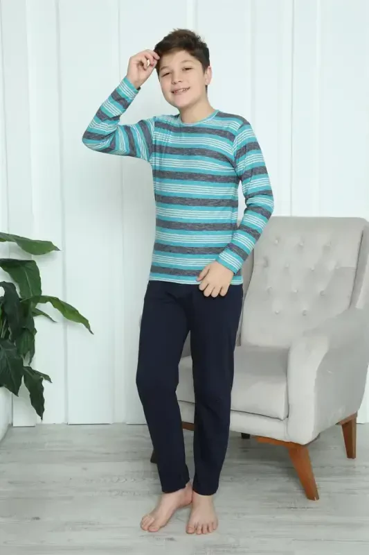 Akbeniz Erkek Çocuk Penye Pijama Takım 20413 - 4