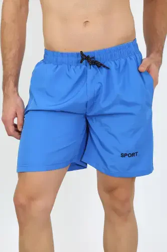 Akbeniz Erkek Fermuar Cepli Deniz Şortu Saks 27485 - 4