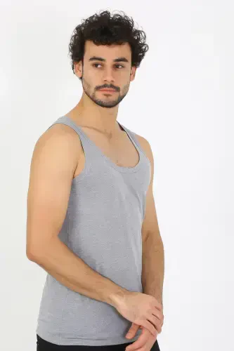 Akbeniz Erkek Gri Ribana Atlet 6502 - 6