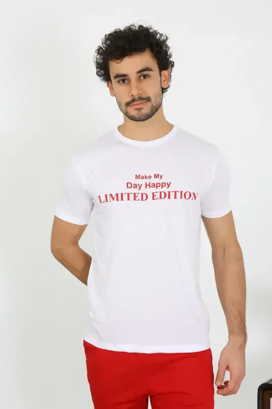 Akbeniz Erkek Kısa Kol Penye Beyaz Pijama Takımı 6846 - 2