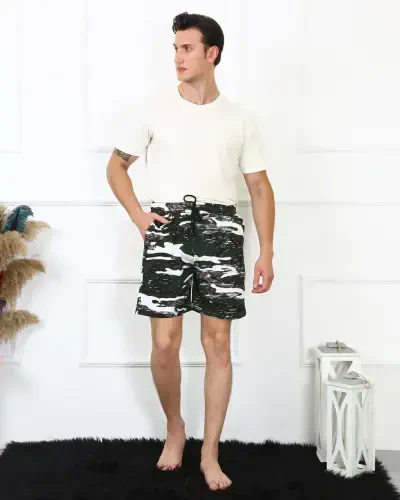 Акбениз Эркек Лакост Сиях Шорт 27487 - 1