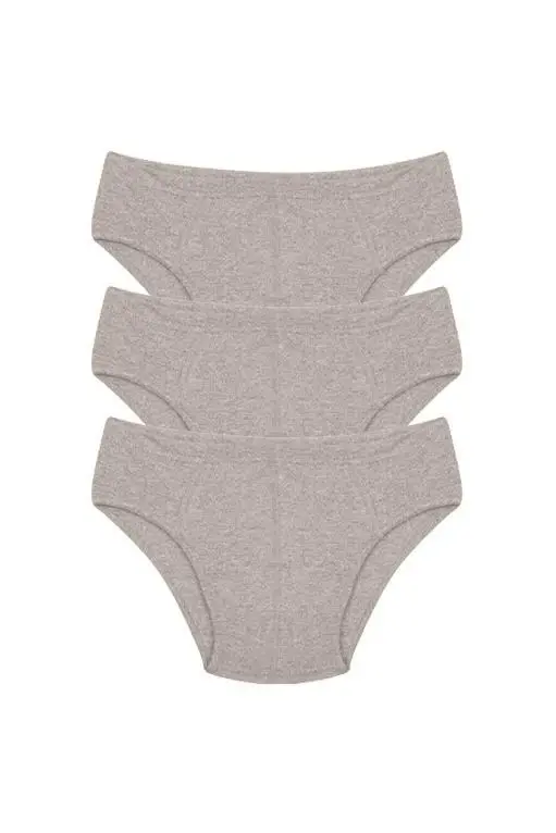 Akbeniz Erkek Pamuk 3lü Gri Slip 40129 - 1