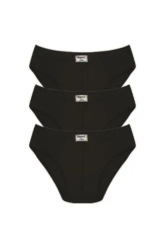 Akbeniz Erkek Pamuk 3lü Siyah Slip 40129 - 1