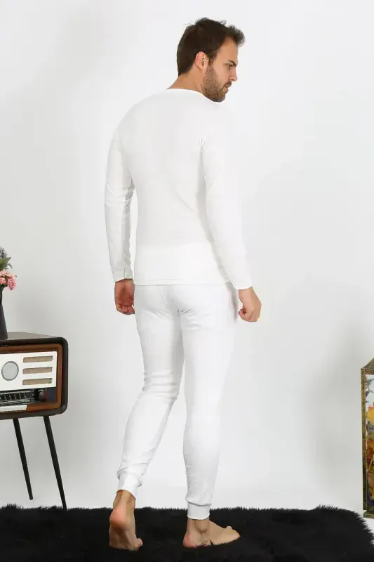 Akbeniz Erkek Pamuk Ekru İçlik Takım 19103 - 3