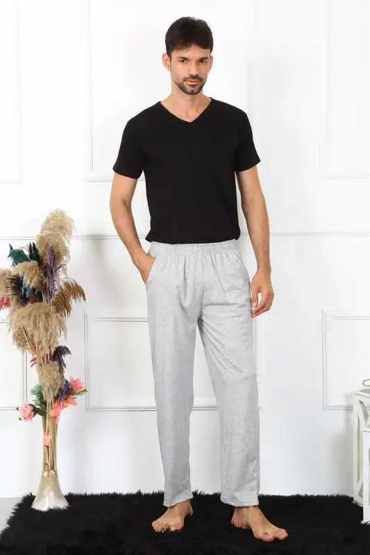 Akbeniz Erkek Pamuk Gri Tek Alt Pijama 27495 - 3