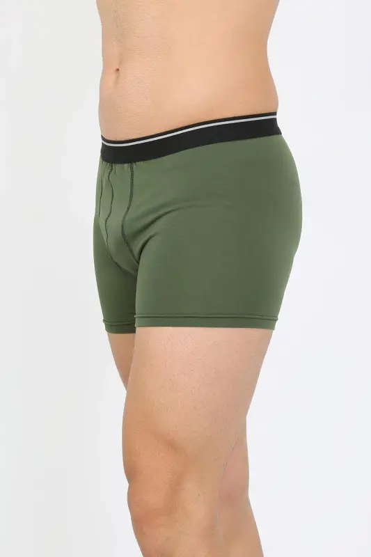 Akbeniz Erkek Pamuk Likralı Boxer Haki 40133 - AKBENIZ