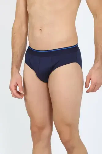 Akbeniz Erkek Pamuk Likralı Slip Lacivert 40132 - AKBENIZ (1)