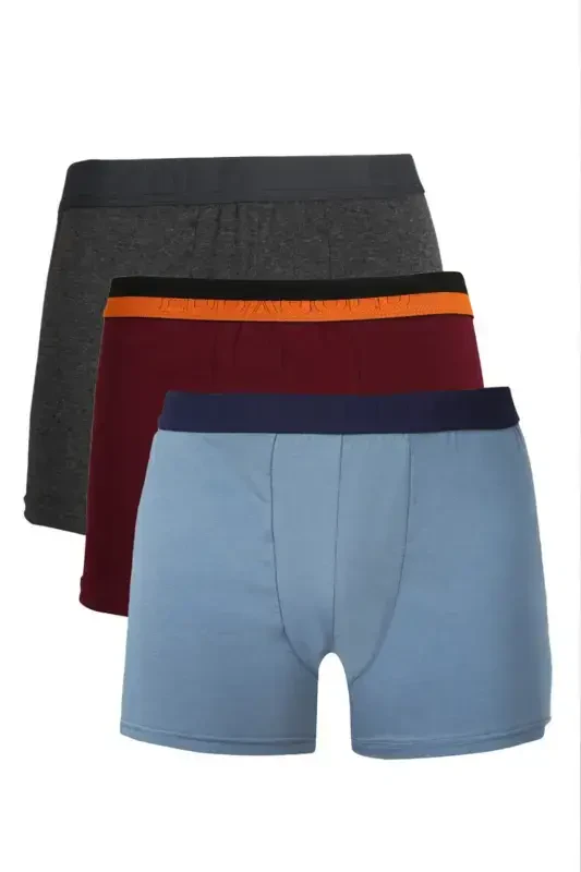 Akbeniz Erkek Penye 3'lü Boxer 40093 - 1