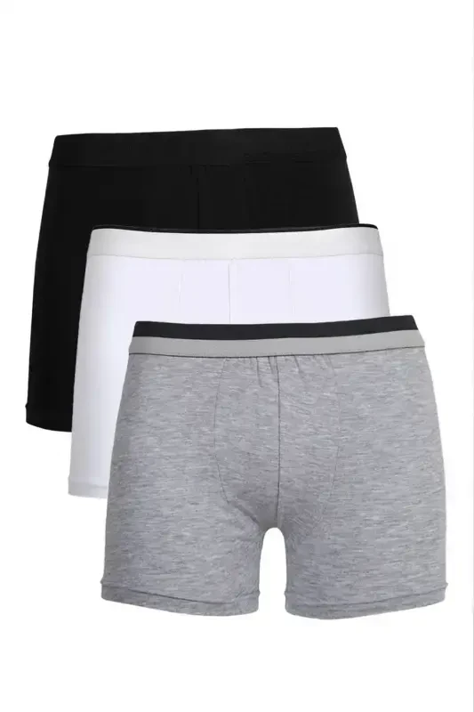 Akbeniz Erkek Penye 3'lü Boxer 40100 - 1