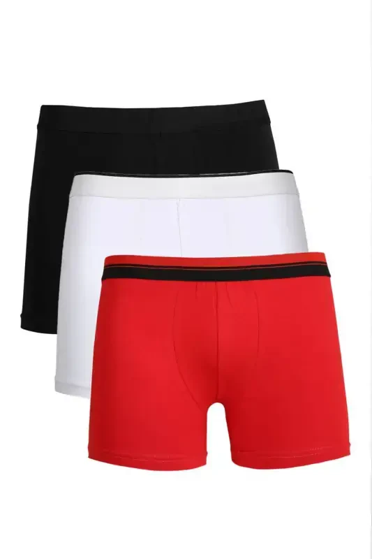 Akbeniz Erkek Penye 3'lü Boxer 40103 - AKBENIZ