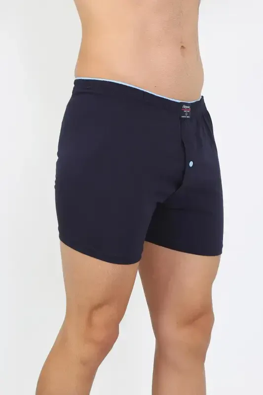 Akbeniz Erkek Penye Boxer Lacivert 40091 - 4