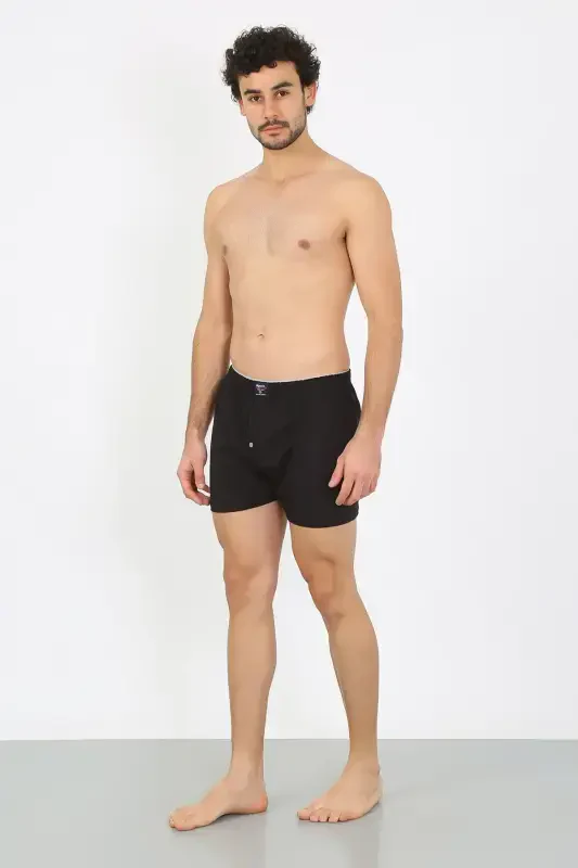 Akbeniz Erkek Penye Boxer Siyah 40091 - 2