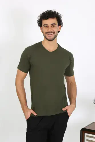 Akbeniz Erkek Penye Haki 3'lü Pijama Takımı 6848 - 2